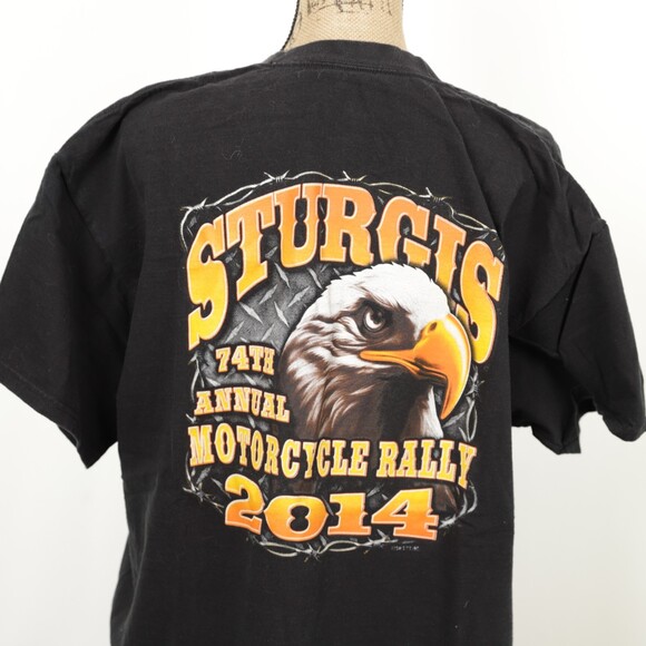 Sturgis 74th Annual Motorcycle Rally 2014 t shirt Black Hills South Dakota XL - Picture 4 of 5